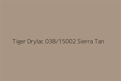 sierra tan color chart